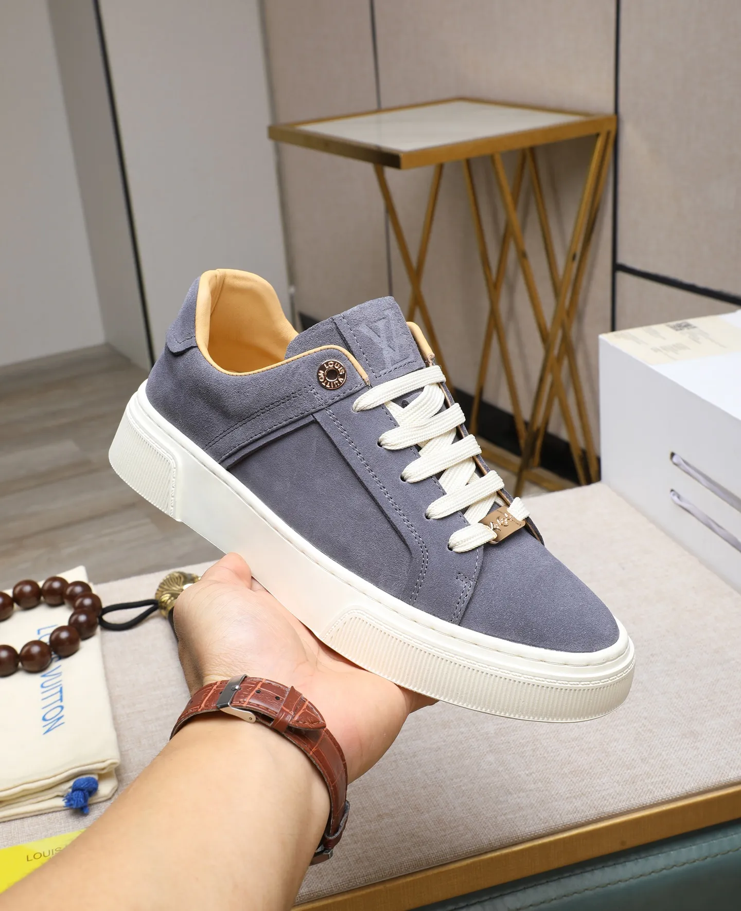 Men's shoes 💰460 [LV～] Men's casual shoes 2025z cabinet sales simultaneously 🔶Size: 38-44 #️⃣ 🔷3 colors🔜The upper is made of multi-material splicing➕cow leather lining, comfortable and breathable, sole: original comfortable and wear-resistant outsole, ⚠️real thing📱photographed🎬real thing is better📢📢📢